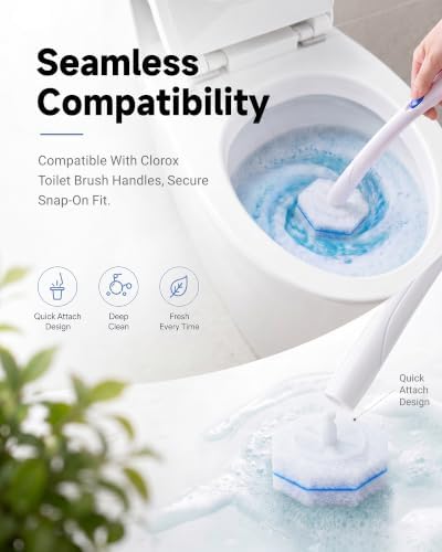 20 Count Toilet Wand Refills Compatible with Clorox Toilet Wand