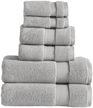 Modern Threads Luxury 6-Piece Quick-Dry Towel Set – Plush & Ultra-Absorbent for Spa-Like Experience, Cloud