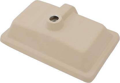 21 Inch Undermount Bathroom Sink Rectangular - 21"x13" White Rectangle Porcelain Ceramic Vessel Sink with Overflow,Under Counter Lavatory Vanity
