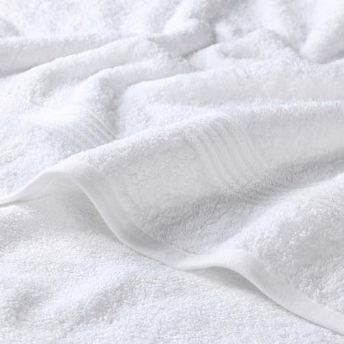Superior Egyptian Cotton 8-Piece Towel Set, Assorted Towels for Home Bathroom, Guest Bath Decor Essentials, Includes 2 Bath, 4 Hand, 2 Face Towels/Washcloths, Quick Dry, Absorbent, White