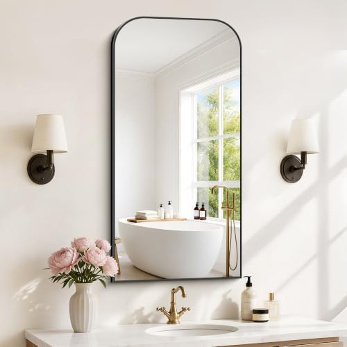 YIROMAN Bathroom Vanity Mirror,48"x24" Black Bathroom Mirrors for Over Sink