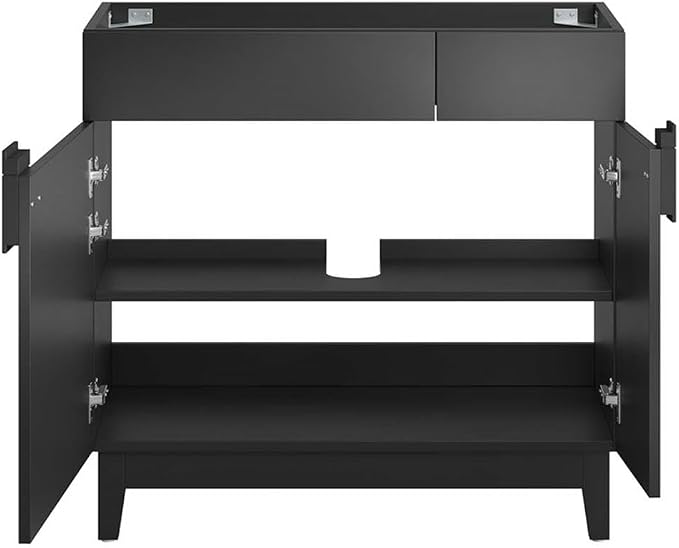 Modway EEI-6400-BLK Miles 36” Bathroom Vanity Cabinet (Sink Basin Not Included), Black