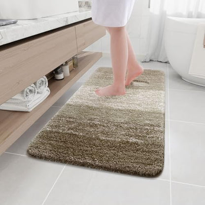 Arotive Microfiber Bathroom Rugs, Shaggy Soft Absorbent Bath Rug, 44x24