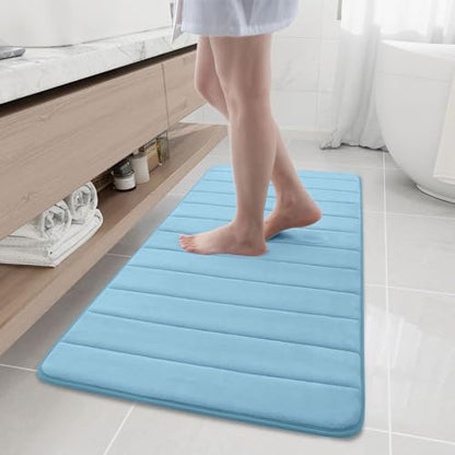Buganda Memory Foam Bath Mat 47 x 20, Ultra Soft Absorbent Bathroom Rugs