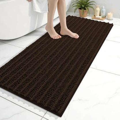 Arotive Bathroom Rugs Mat 47x20, Soft Absorbent Chenille Shaggy Bath Mat