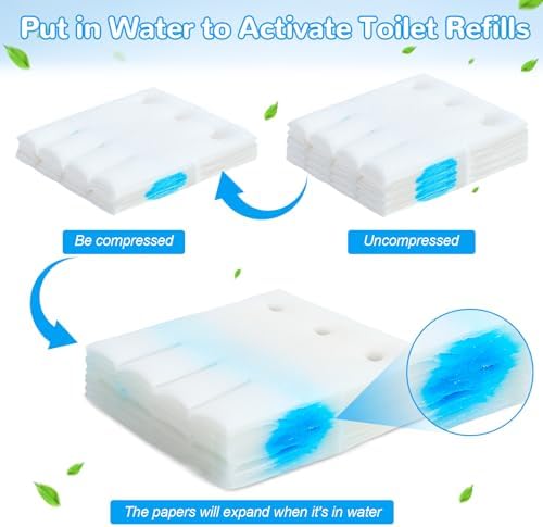 48 Count Flushable Toilet Bowl Cleaner Refills, Toilet Cleaner Refill Pads