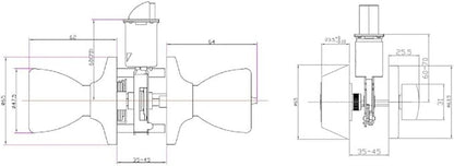 Design House 728683 Terrace 6-Way Universal Entry Door Knob and Single Cylinder Deadbolt Satin Nickel