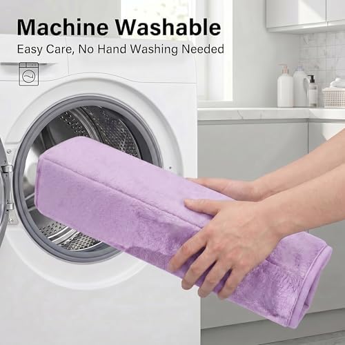2 Piece Memory Foam Bath Mat Set, Extra Soft Absorbent Bathroom Rugs with U-Shaped Toilet Rug, Non-Slip Backing, Machine Washable, 24x16 + 20x20 U-Shaped, Lavender