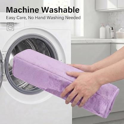 2 Piece Memory Foam Bath Mat Set, Extra Soft Absorbent Bathroom Rugs with U-Shaped Toilet Rug, Non-Slip Backing, Machine Washable, 24x16 + 20x20 U-Shaped, Lavender