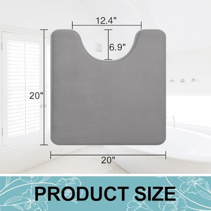 Smiry Memory Foam Toilet Rugs 20x20, Extra Soft Absorbent Bathroom Rugs