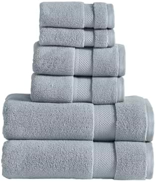 Modern Threads Luxury 6-Piece Quick-Dry Towel Set – Plush & Ultra-Absorbent for Spa-Like Experience, Smoke