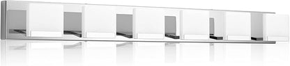 Ralbay LED Modern Vanity Light 6 Light Bathroom Vanity Lights Acrylic Stainless Steel Bathroom Vanity Lighting Fixtures