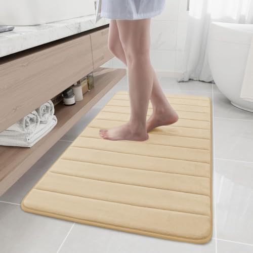 Buganda Memory Foam Bath Mat 47 x 20, Ultra Soft Absorbent Bathroom Rugs