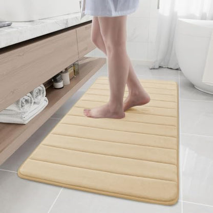 Buganda Memory Foam Bath Mat 47 x 20, Ultra Soft Absorbent Bathroom Rugs