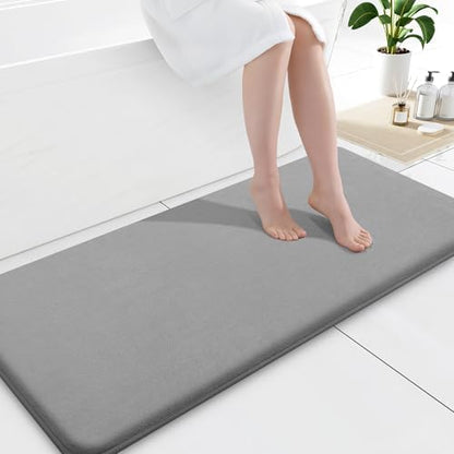 Smiry Memory Foam Bath Mat 47x20, Extra Soft and Absorbent Bathroom Rugs