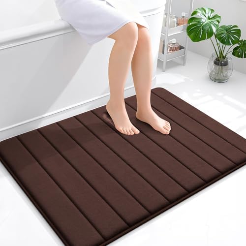 OLANLY Memory Foam Large Bath Mat 40x32, Super Soft Absorbent Bathroom Rugs