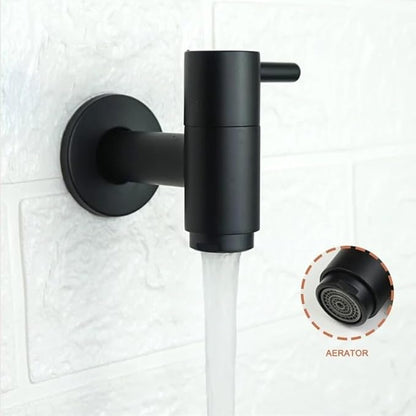 Faucet, Black Gold Wall Mounted Garden Faucet Chrome Plated Tap for Mop Pool and Water Basin(Washing Tap Gold)