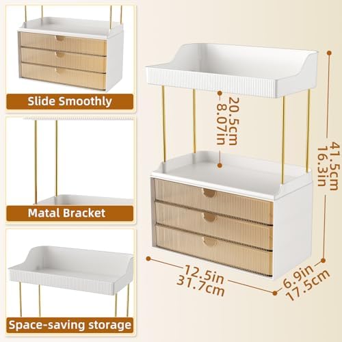 StorBin Arcylic 5-Tier Makeup & Skincare Organizer for Vanity, Bath, 2 Sets