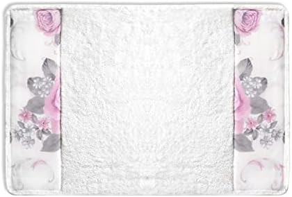 Zahari Home Michelle Bathroom Rug Luxury Bath Rug Washable Beautiful Shower Mat Unique Design Stylish Non Slip Shower Mat Floral Rug Bath Shower Tub Decor