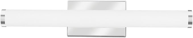 Lithonia Lighting FMVCCLS 24IN MVOLT 30K35K40K 90CRI KR M6 LED Contemporary Cylinder Vanity Light with Switchable Color Temperature, 3000k, 2-Foot, Chrome
