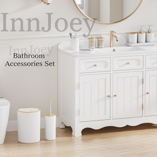 10PC Bathroom Accessory Set - White Bathroom Bath Decor Sets