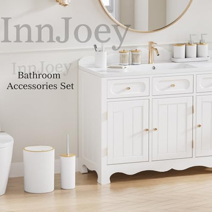 10PC Bathroom Accessory Set - White Bathroom Bath Decor Sets