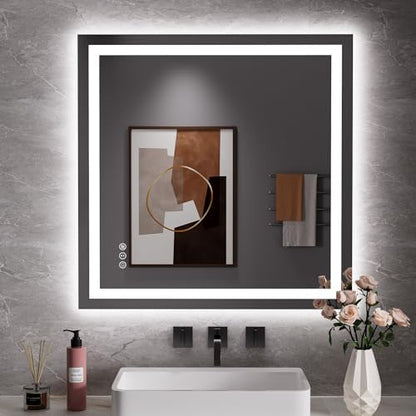 JISOSO LED Bathroom Mirror, Bathroom Vanity Mirror,36"x36"
