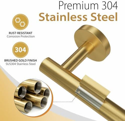 24 Inch Gold Towel Bar for Bathroom Wall Mounted,SUS304 Stainless Steel