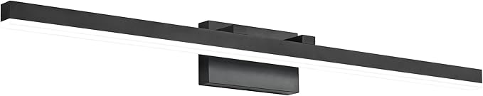 PRESDE Bathroom Light Fixtures Dimmable 40in Black LED Vanity Light for Bathroom Wall Lighting Fixtures Over Mirror（Cold White 6000K）