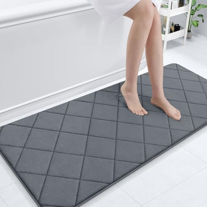 OLANLY Memory Foam Bath Mat 59x24, Ultra Soft and Absorbent Bathroom Rugs