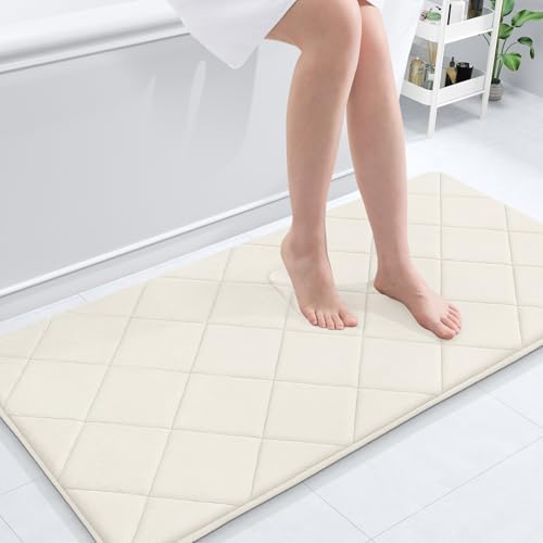 OLANLY Memory Foam Bath Mat 44x24, Ultra Soft and Absorbent Bathroom Rugs