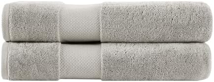 Madison Park Turkish 600 GSM Bath Sheet Set, 35 x 70 in - 2 Piece, Grey
