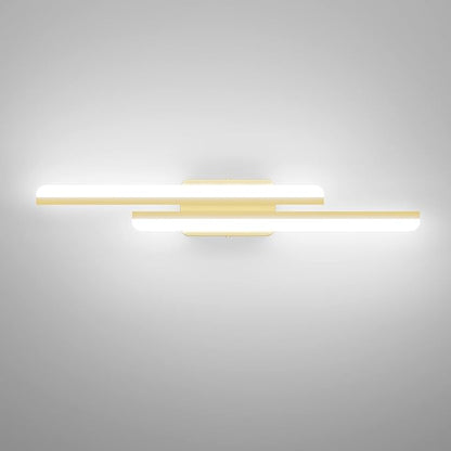 Ralbay 32" LED Gold Vanity Lights for Bathroom 36W Frosted Aluminum Modern Gold Bathroom Vanity Light Fixtures Over Mirror Modern Gold Bath Lighting 6000K White Light