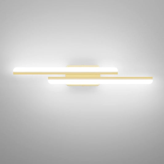 Ralbay 32" LED Gold Vanity Lights for Bathroom 36W Frosted Aluminum Modern Gold Bathroom Vanity Light Fixtures Over Mirror Modern Gold Bath Lighting 6000K White Light