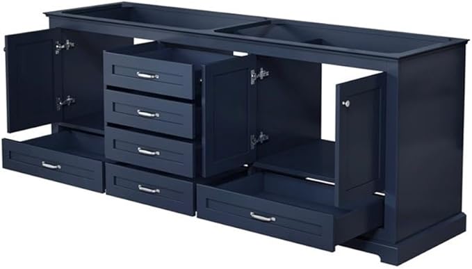 Dukes 80 in. W x 22 in. D Navy Blue Double Bath Vanity