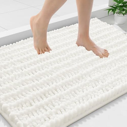 Smiry Bathroom Rugs 36X24, Extra Soft Rubber Backing Chenille Bath Mats