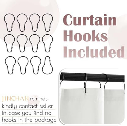 jinchan Ombre Dusty Pink Shower Curtain for Bathroom 70x72 Inch 12 Hooks