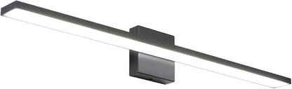 Ralbay 31.5inch Modern LED Black Vanity Light 28W Aluminum Frosted Acrylic for Bathroom Vanity Lighting Fixtures Cool White 6000K