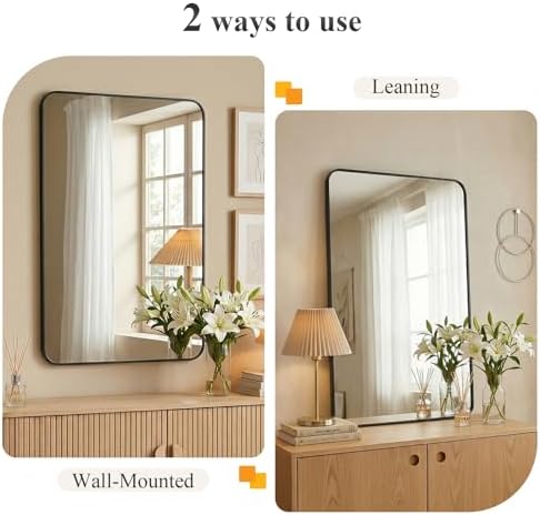 Sweetcrispy Bathroom Wall Mirror, Vanity Mirror for Over Sink, 30x48 Inch