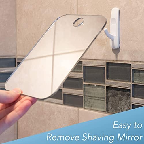 Shave Well Deluxe Anti-Fog Shaving Mirror with Removable Adhesive Hook