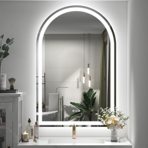 28x40 Inch Arched LED Mirror for Bathroom