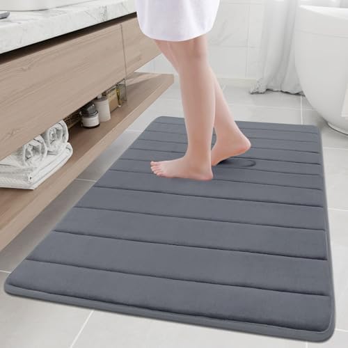 Buganda Memory Foam Bath Mat 44 x 32, Ultra Soft Absorbent Bathroom Rugs