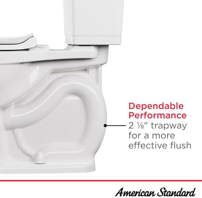 American Standard 2462016.020 Cadet Two-Piece Pressure Assist with 12-in Rough-In Toilet, Elongated Front, 1.6 GPF