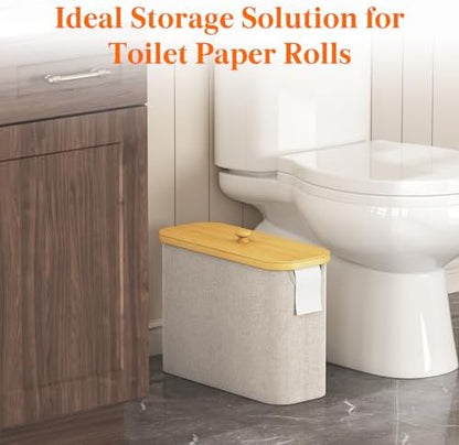 Lifewit Toilet Paper Storage Holder, Large Stand Basket, 23L, Beige