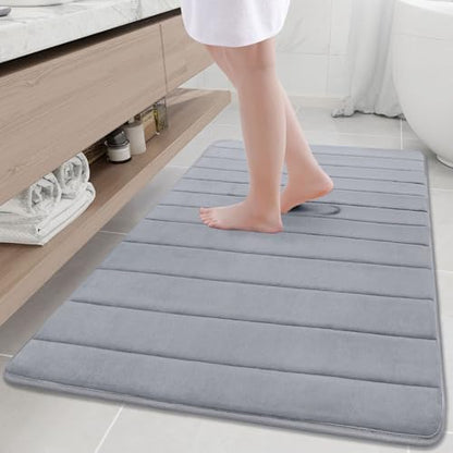 Buganda Memory Foam Bath Mat 47 x 32, Ultra Soft Absorbent Bathroom Rugs