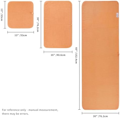 POLYTE 430 GSM Poly Blend Microfiber Quick Dry Waffle Bath Towel Set of 6