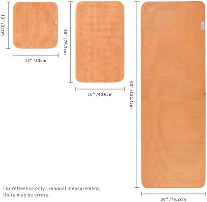 POLYTE 430 GSM Poly Blend Microfiber Quick Dry Waffle Bath Towel Set of 6