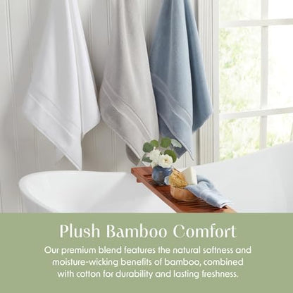 Springtree Home Luxury Bamboo Rayon Bath Towel Set | 6-Piece Set | Pink