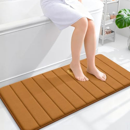 OLANLY Memory Foam Long Bathroom Rugs Runner 44x20, Super Soft Absorbent