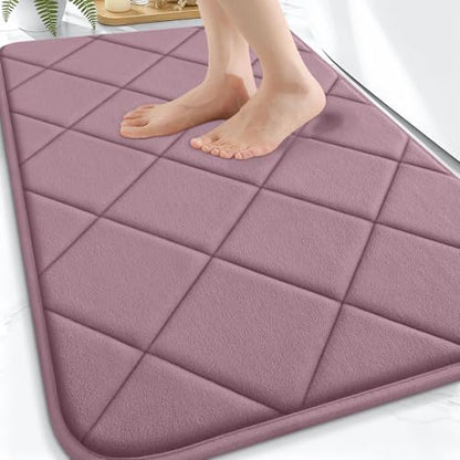 OLANLY Memory Foam Bath Mat 30x20, Ultra Soft and Absorbent Bathroom Rugs